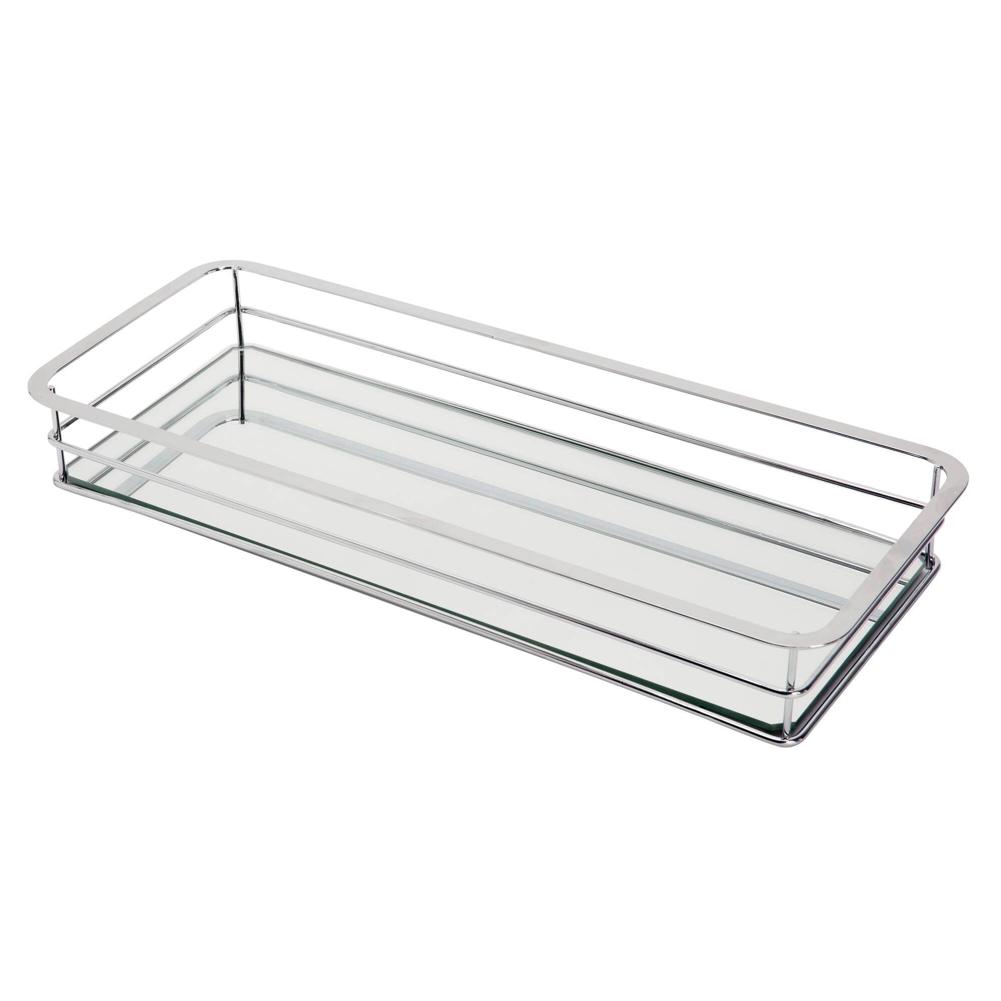 Home Details Vanity Tray with Chrome Finish